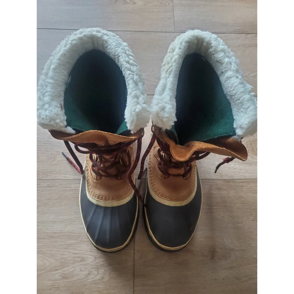 Sorel Caribou Waterproof Winter Boots Brown Leather, LL5395-242 Womens 11